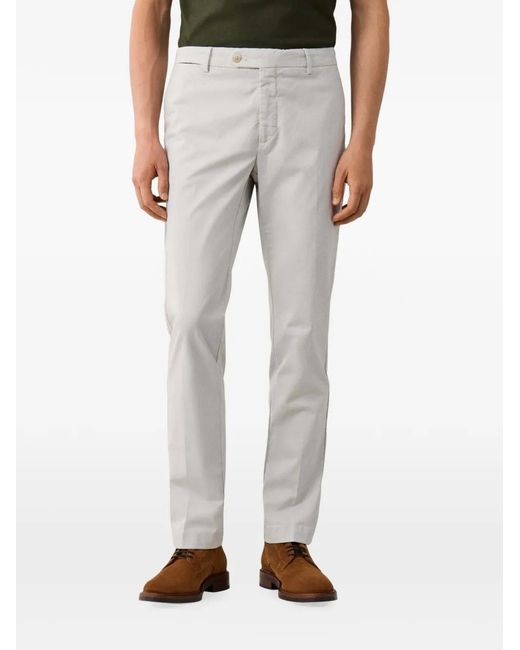 Hackett Gray Kensington Slim-Fit Chinos for men