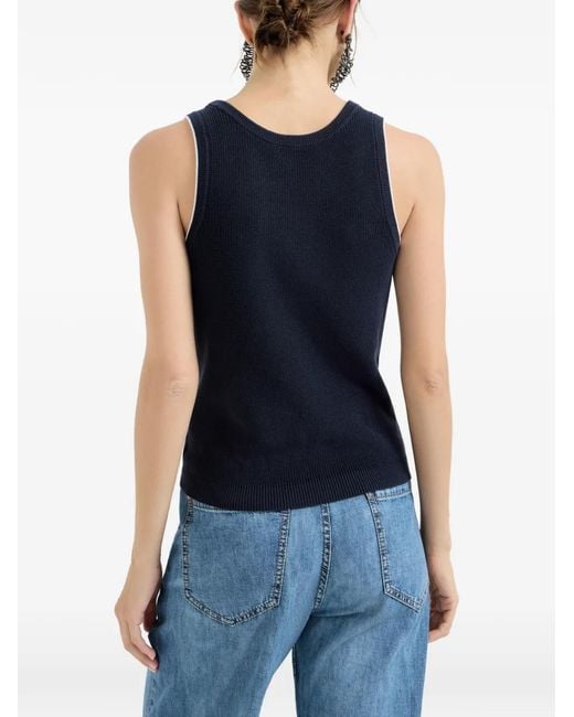 Brunello Cucinelli Blue Knitted Vest