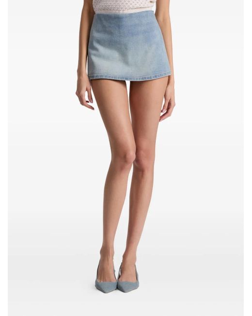 Alice + Olivia Maci Denim Mini-Rok in het Blue