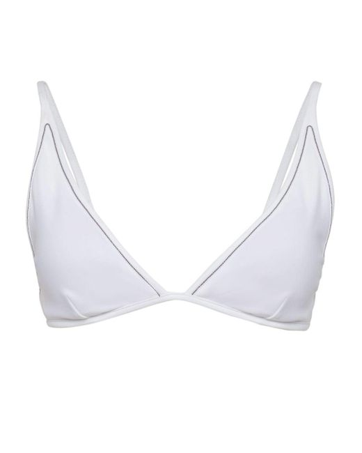 Brunello Cucinelli Triangel Bikini in het White