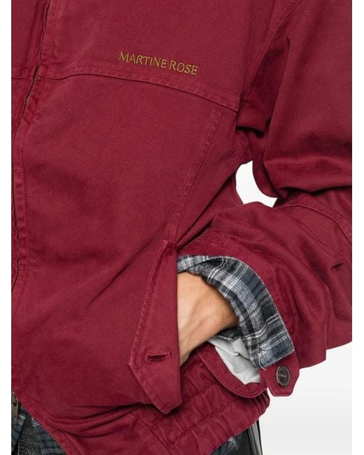 Martine Rose Logo-Embroidered Harrington Jacket for men
