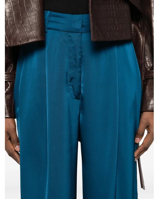 Michael Kors Blue Pleated Trousers