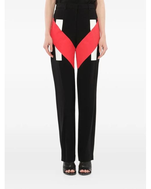 Givenchy Black Colour-Block Tailored Trousers