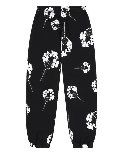 DENIM TEARS Black Printed Track Pants for men