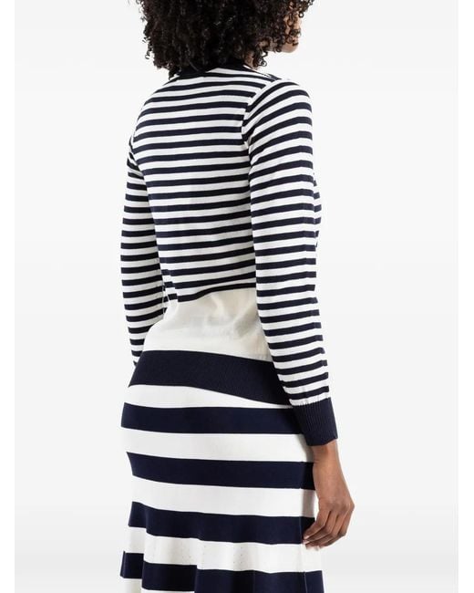 Round-Neck Striped Cardigan Junya Watanabe en coloris Red