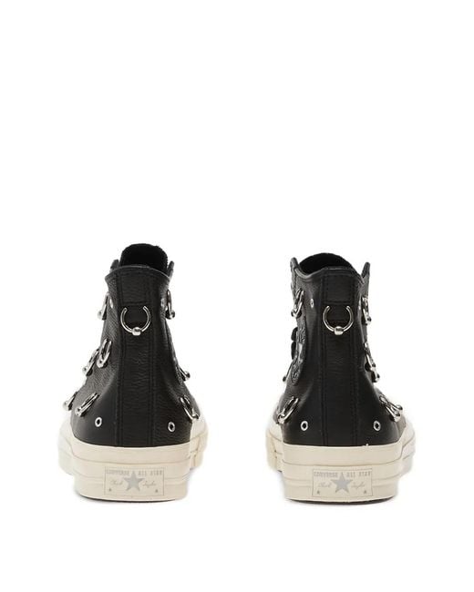 Converse Black Chuck 70 Hi Eyelet-Detail Sneakers