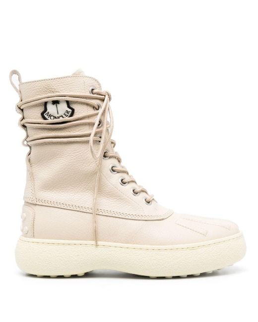 Palm Angels Natural X Moncler X Tod's Winter Gommino Lace-up Boots