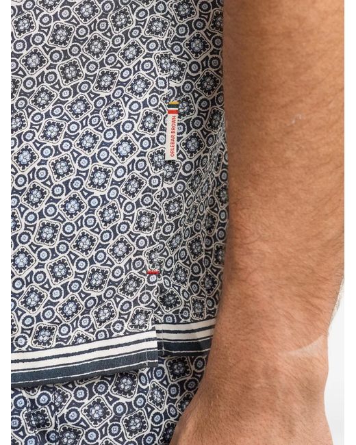 Orlebar Brown Gray Maitan Pattern Shirt for men