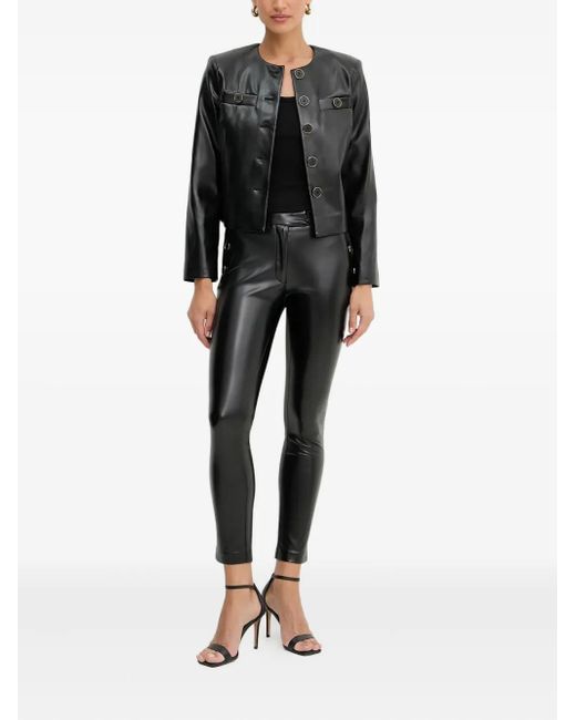 Guess Black Buttoned-Detail Jacket