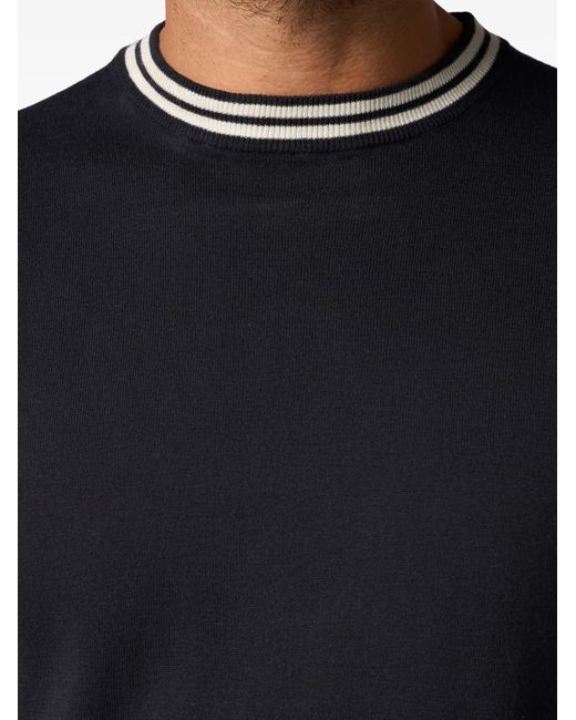 Brooks Brothers Blue Organic Cotton-Linen T-Shirt for men