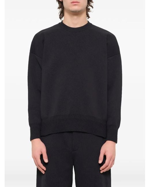 CFCL Blue Milan Ribbed-Knit Sweater for men