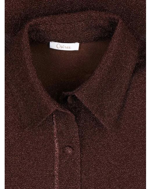 Oseree Brown Buttoned Shirt
