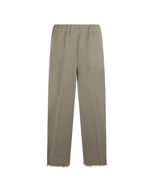 Antonelli Gray Elasticated Frayed Trousers
