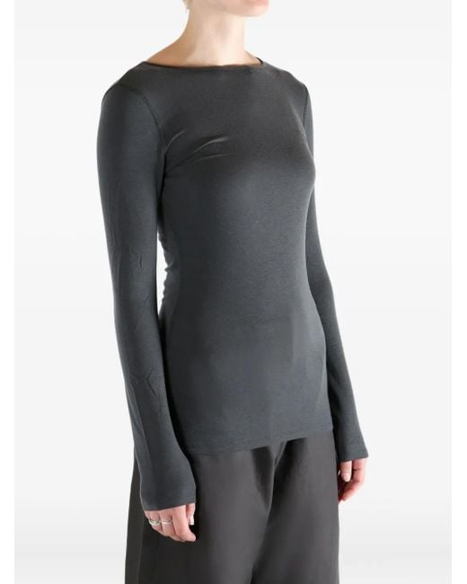 Amomento Gray Long-Sleeve Top