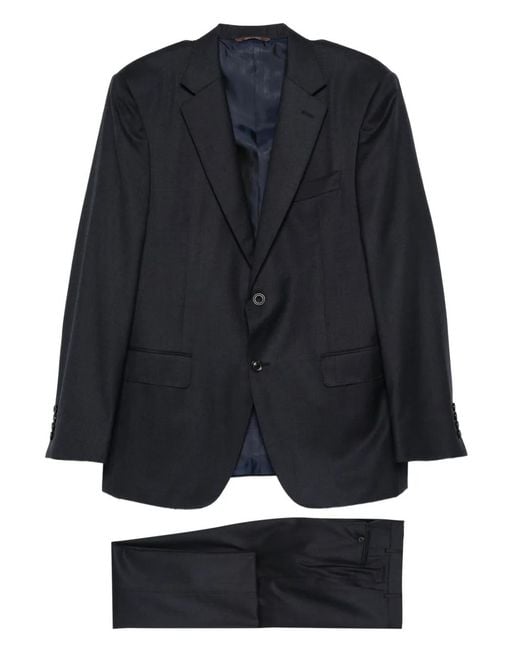 Canali Black Single-Breasted Suit for men