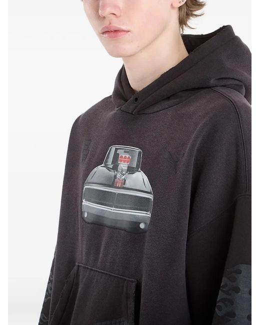 PUMA Gray X Fast & Furious Graphic-Print Hoodie for men
