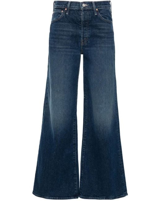 Mother Blue The Ditcher Roller Sneak Jeans