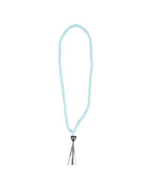 HTC White Mystery Shield Beaded Necklace for men