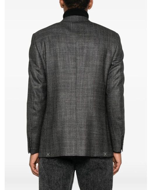 Canali Gray Checked Blazer for men