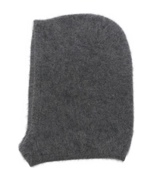 Lisa Yang Gray Balaklava Aus Kaschmir Mit Gebürstetem Effekt