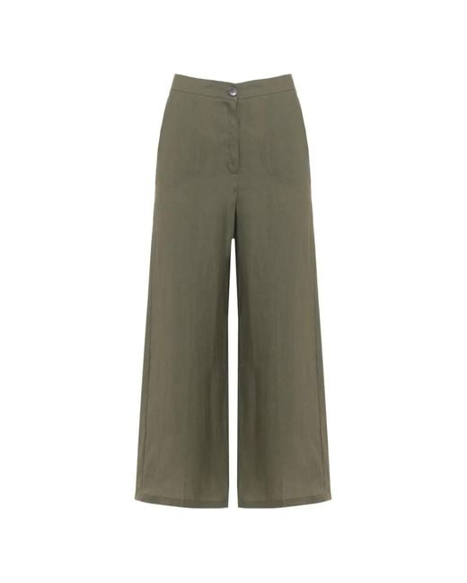 Emme Green Linen Trousers