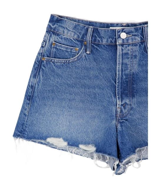 Pantalones vaqueros cortos deshilachados Mother de color Blue
