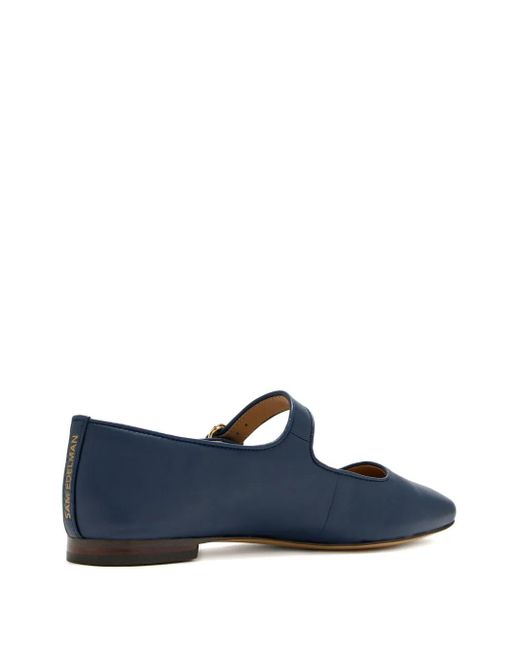 Sam Edelman Blue Michaela Buckle-Strap Ballet Flats