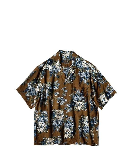 Kapital Gray Maria Aloha Floral-Print Shirt for men