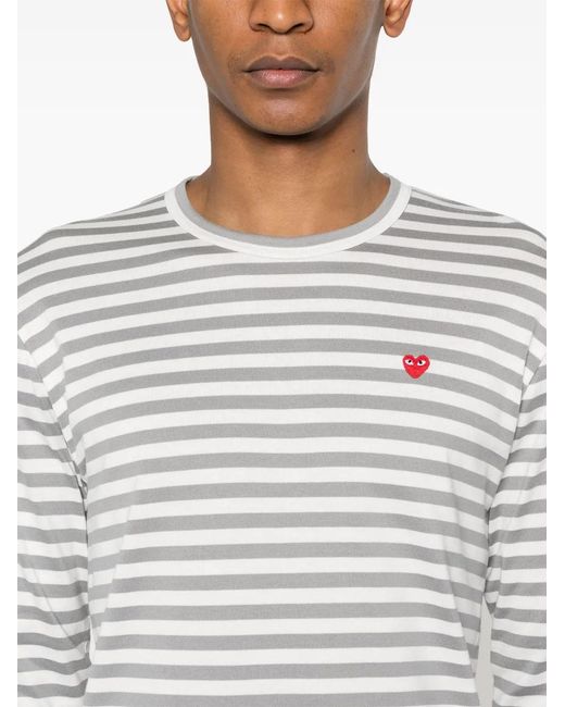 COMME DES GARÇONS PLAY White Mini Heart-Patch T-Shirt
