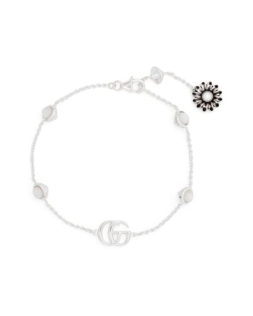 Bracelet Marmont Flower Gucci en coloris White