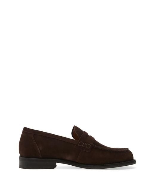 Vagabond Brown Linn Suede Penny Loafers