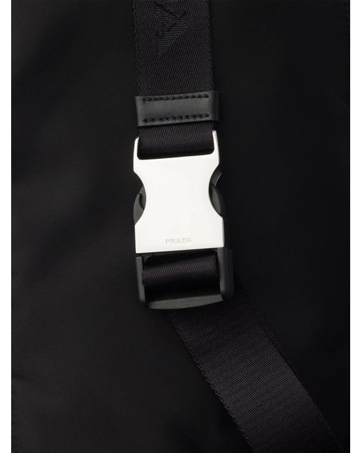 Prada Black Logo-Plaque Shoulder Bag for men
