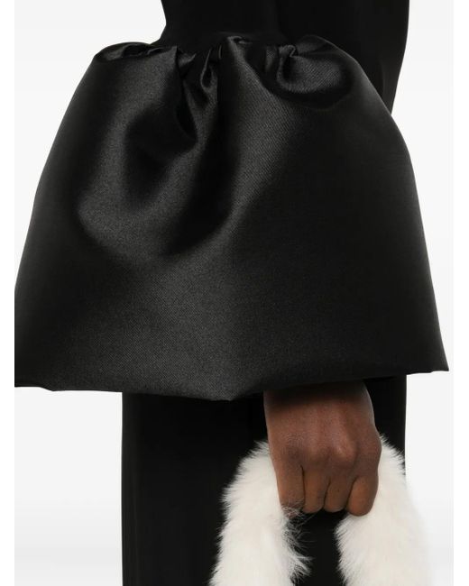 Atu Body Couture Black Mock-Neck Bell-Sleeve Midi Dress