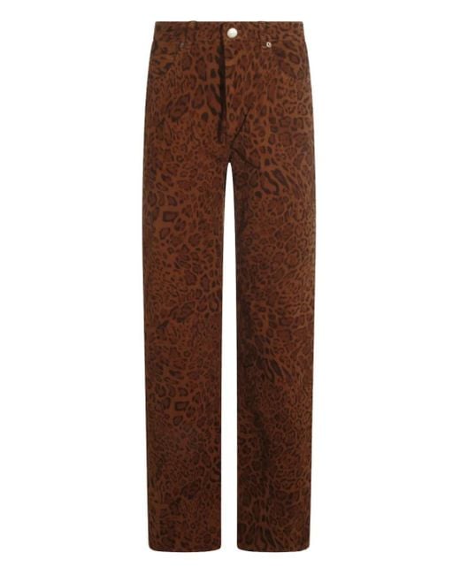 Twinset Brown Leopard Print Trousers