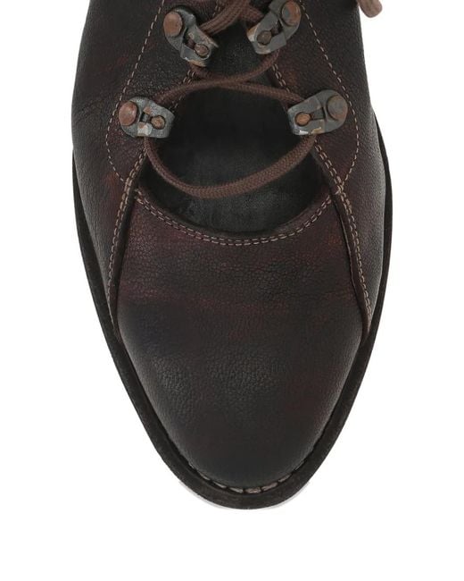 Guidi Black Lace-Up Leather Ankle Boots