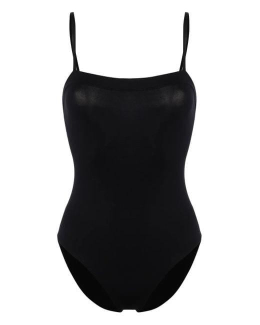 Eres Black Aquarelle Square-Neck Swimsuit