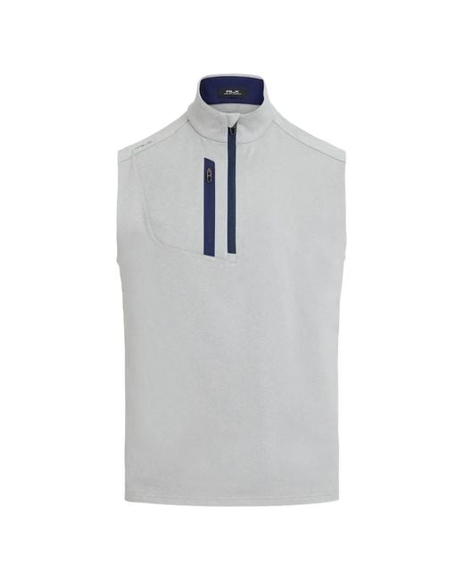 Ralph Lauren Gray Quarter-Zip Vest for men