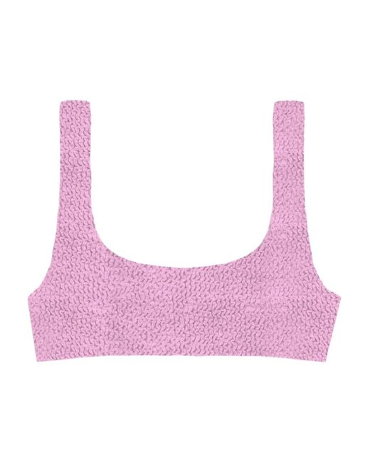 Mc2 Saint Barth Pink Crinkle Bikini Top