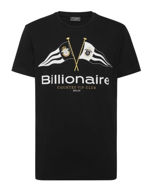 Camiseta Flags con cuello redondo Billionaire de hombre de color Black