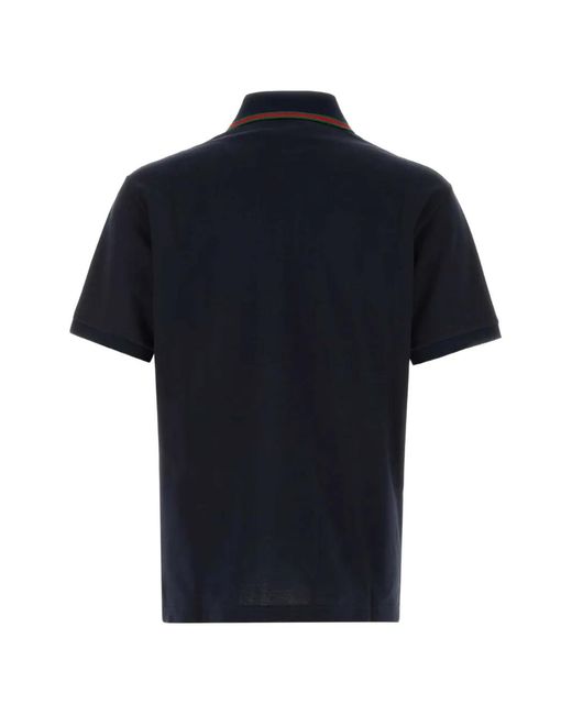Gucci Black Web-Stripe Polo Shirt for men