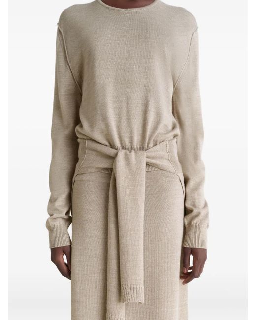 Lemaire Natural Trompe L'Oeil Wool Jumper