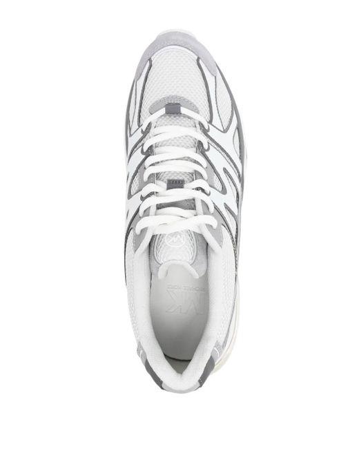Michael Kors White Kit Extreme Panelled Sneakers for men