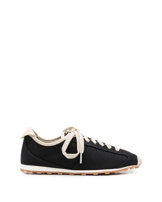 Jacquemus Black Lace-Up Canvas Sneakers