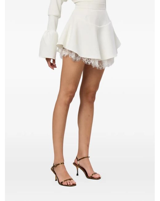 Hamza White Swan V2 Lace-Trim Skirt