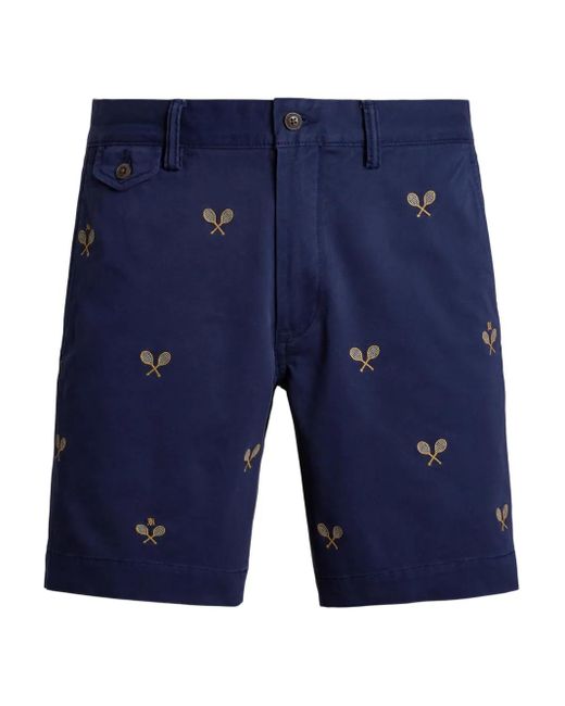 メンズ Polo Ralph Lauren エンブロイダリー ショートパンツ Blue