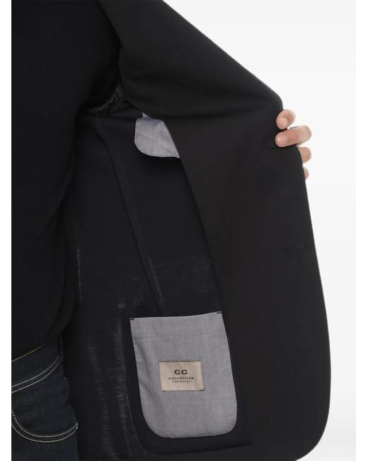 Corneliani Black Single-Breasted Blazer for men