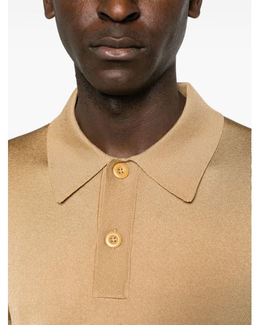 Sandro Natural Piqué-weave Polo Shirt for men