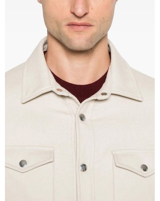 Eleventy White Flap-Pockets Jacket for men