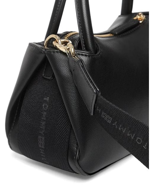 Tommy Hilfiger Black Sac À Bandoulière À Motif Monogrammé