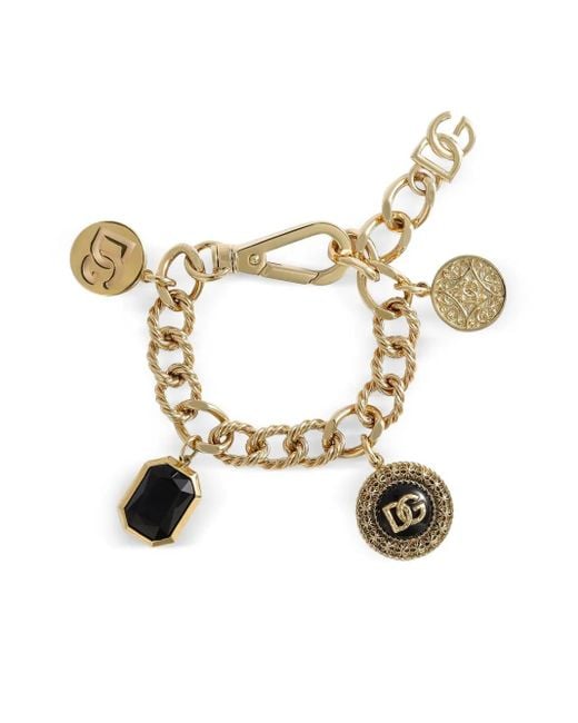 Dolce & Gabbana Metallic Chain-Link Charm Bracelet